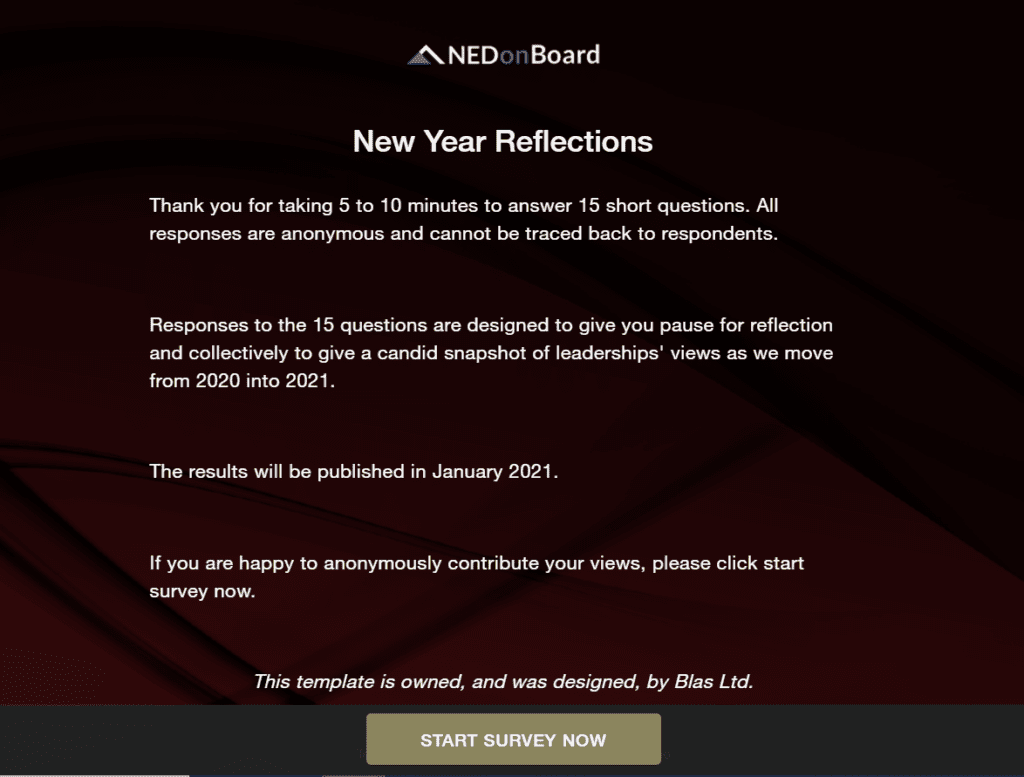 New Year 2021 boardroom reflections