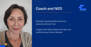 Picture of NEDonBoard member, NED and coach Alison Graham