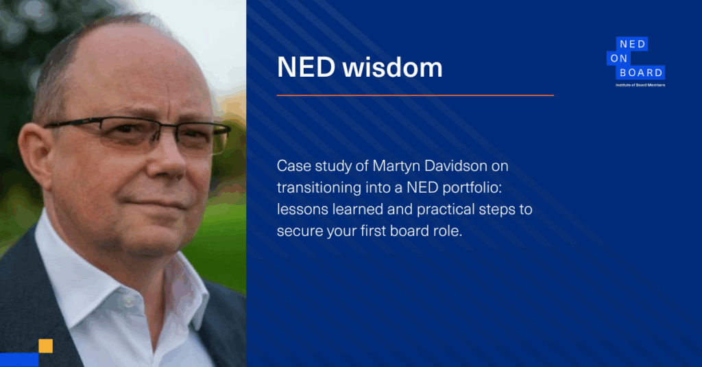 Picture of NEDonBoard member and non-executive director Martyn Davidson