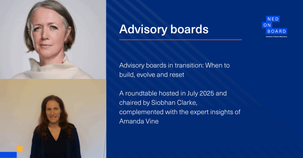Pictures of Siobhan Clarke and Amanda Vine, who led the roundtable on advisory boards