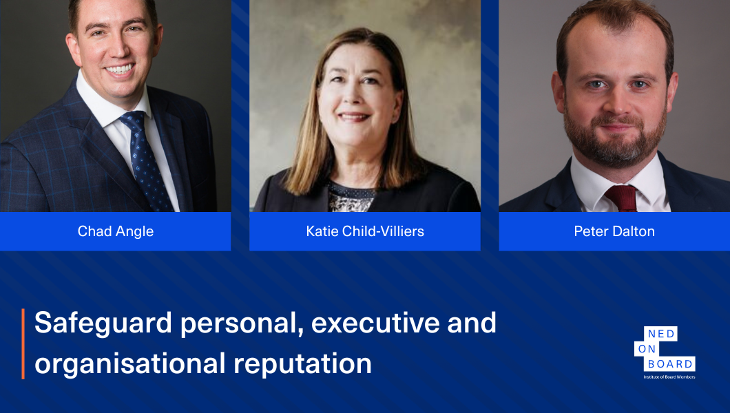 Pictures of the 3 speakers lined up for NEDonBoard's panel on online reputation management
