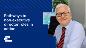 Picture of Geoff Hunt, who discussed his board journey