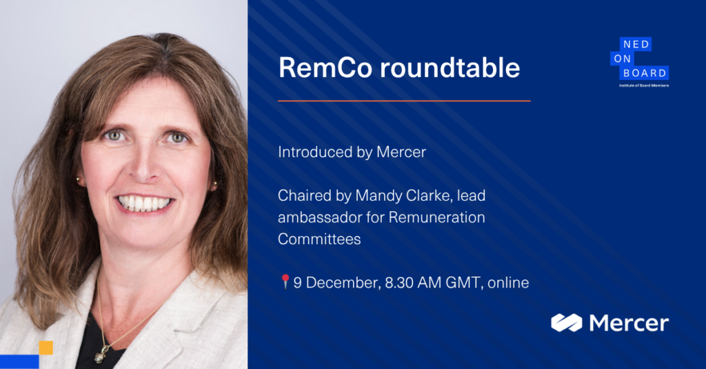Picture of Mandy Clarke, the NEDonBoard lead on remuneration committees and reward matters for non-executive directors