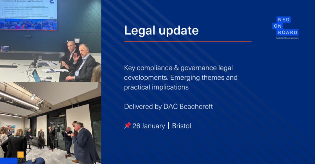 Picture of the NEDonBoard Community Networking in Bristol, legal briefing delivered