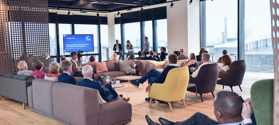 People gathered for a conference meeting