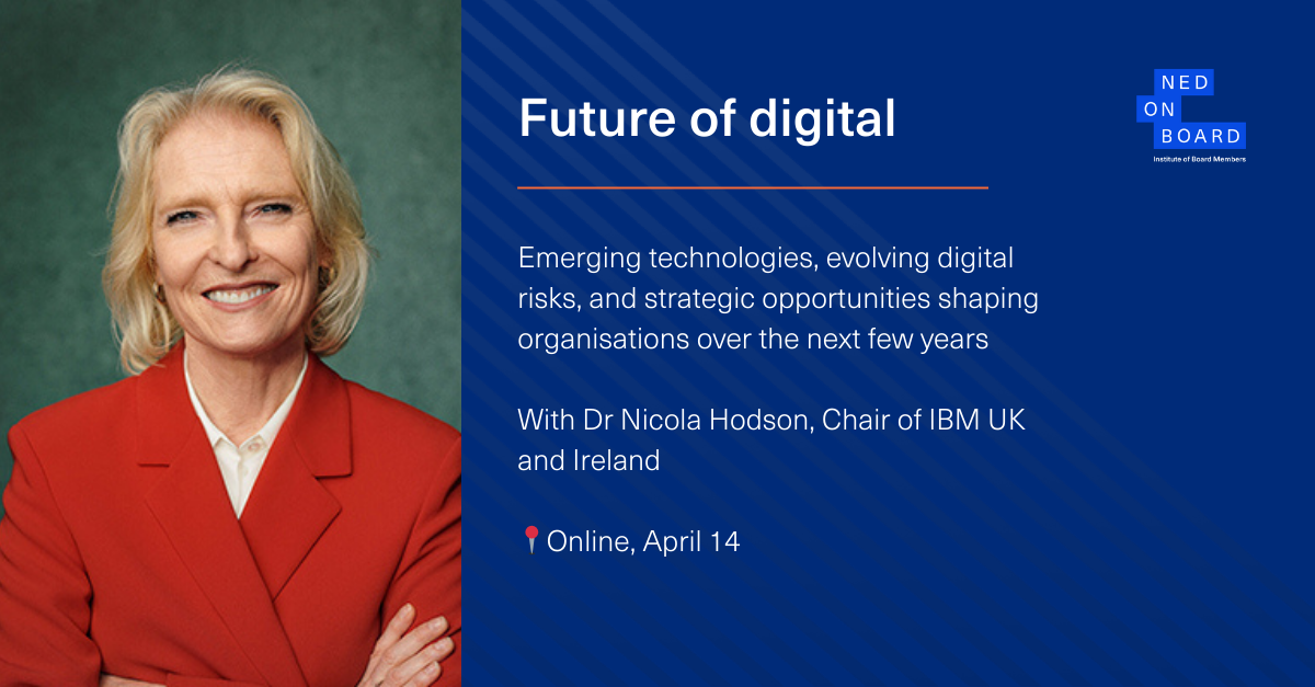 Picture of Dr Nicola Hodson, speaker at a NEDonBoard event on the future of digital