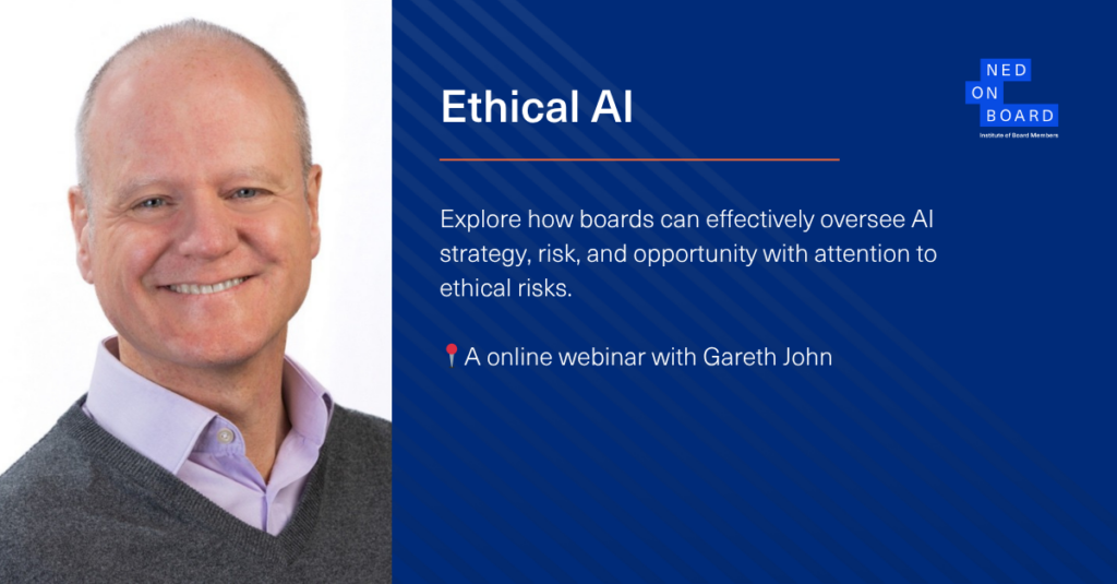 Picture of Gareth John, speaker at NEDonBoard webinar on ethical AI